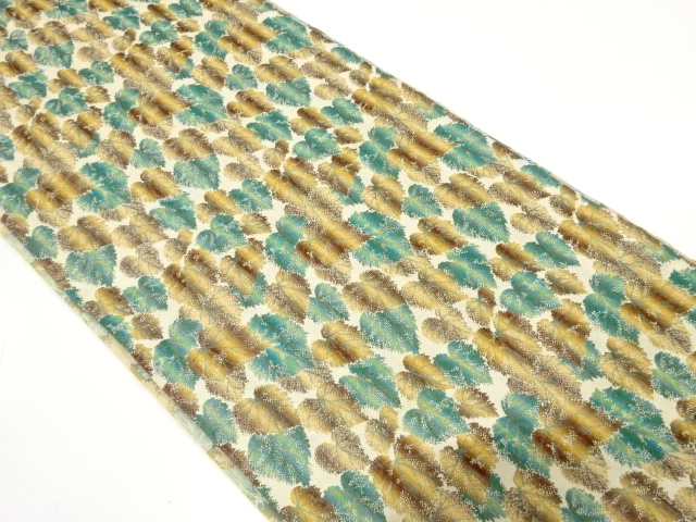 蔦の葉模様織り出し　名古屋帯